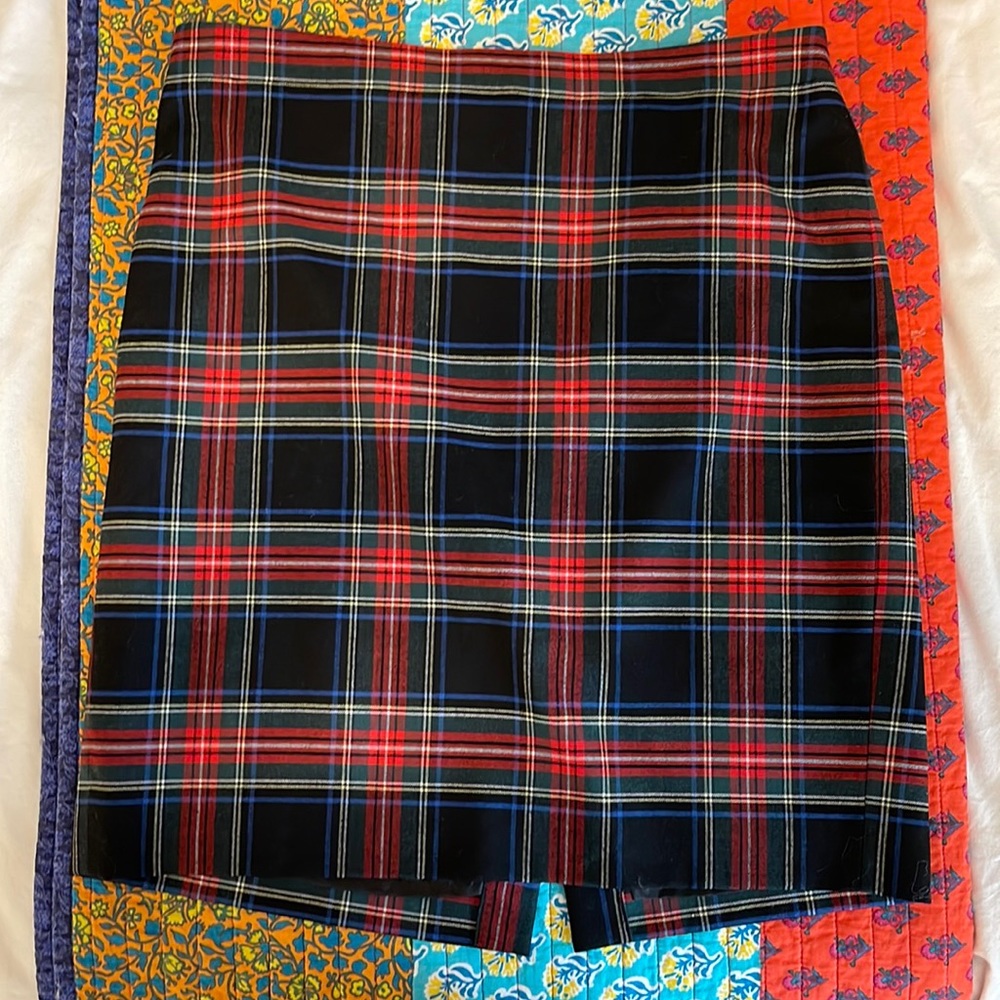 J. Crew Plaid Pencil Skirt